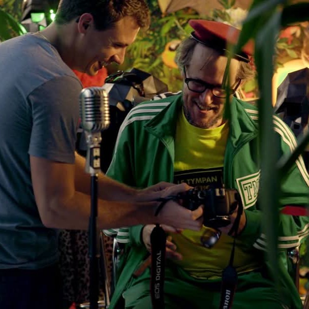 prises de vues lors du tournage du clip de the next tape