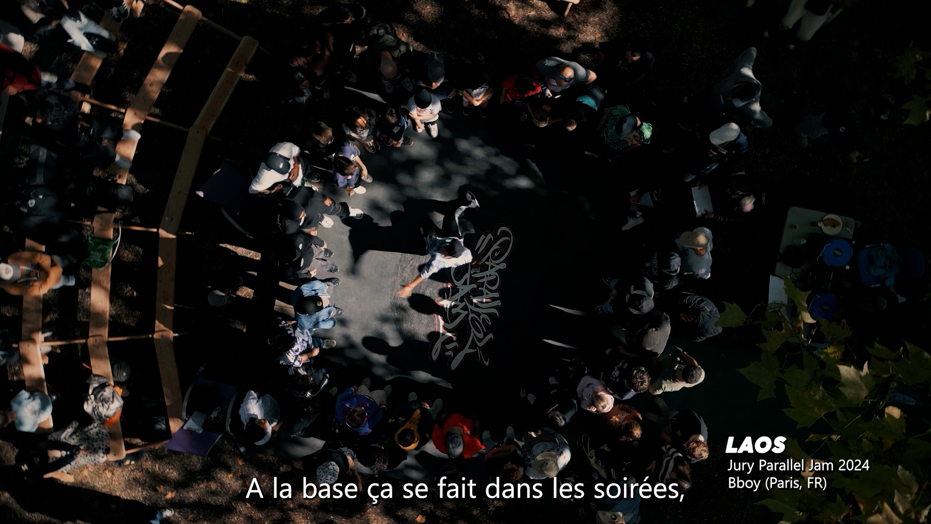 Capture d’écran  d’une captation du festival hip hop parallel jam