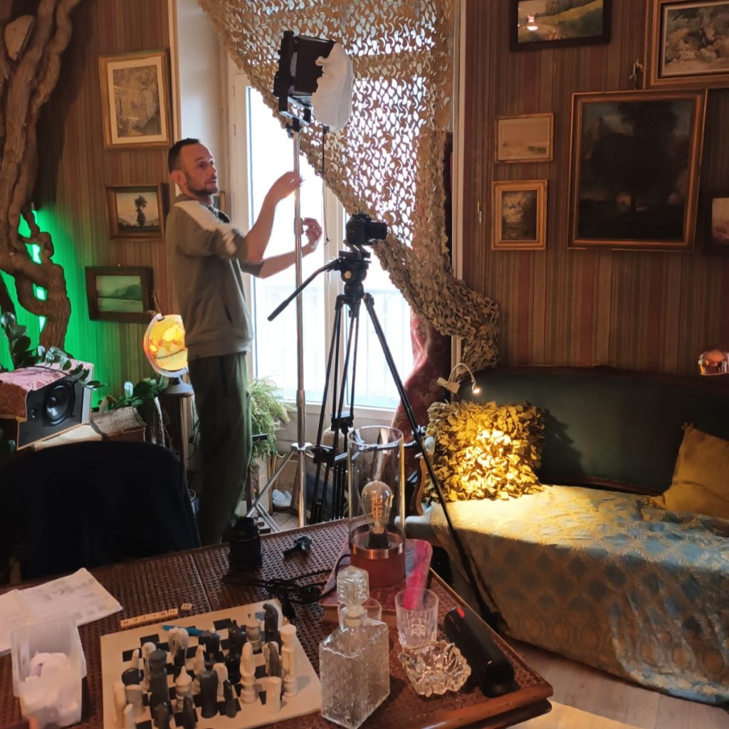 prises de vues lors du tournage du clip de astroficus 