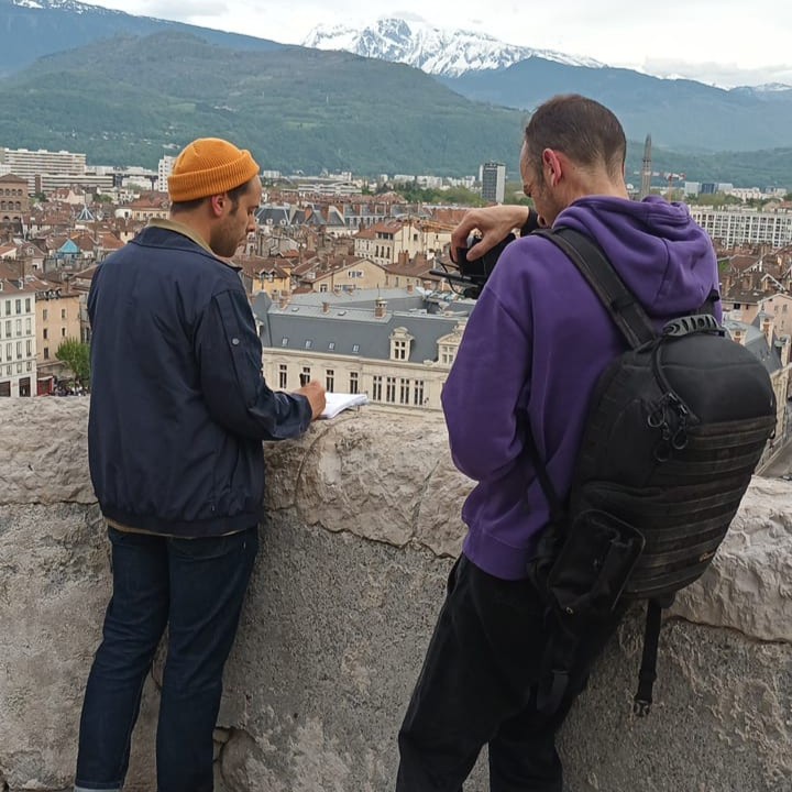 prises de vues lors du tournage du clip de astroficus