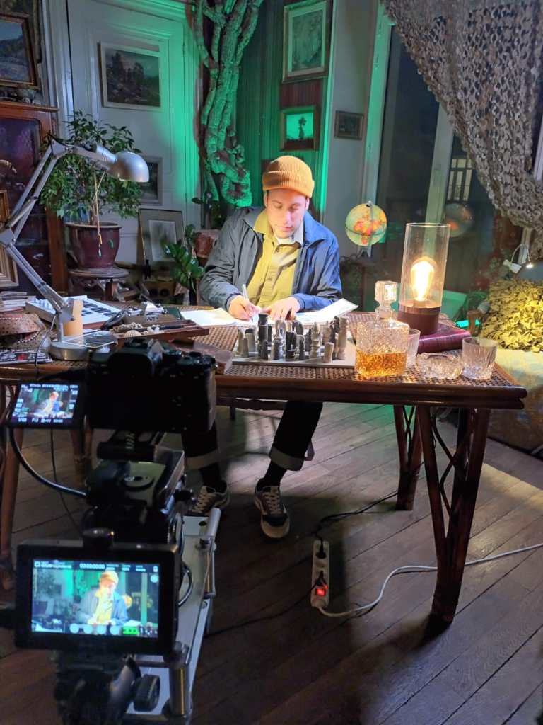 prises de vues lors du tournage du clip de astroficus 